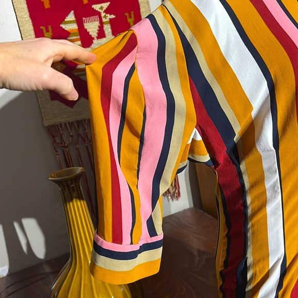 Zara stripe shift dress sz S/M - Picture 9 of 12